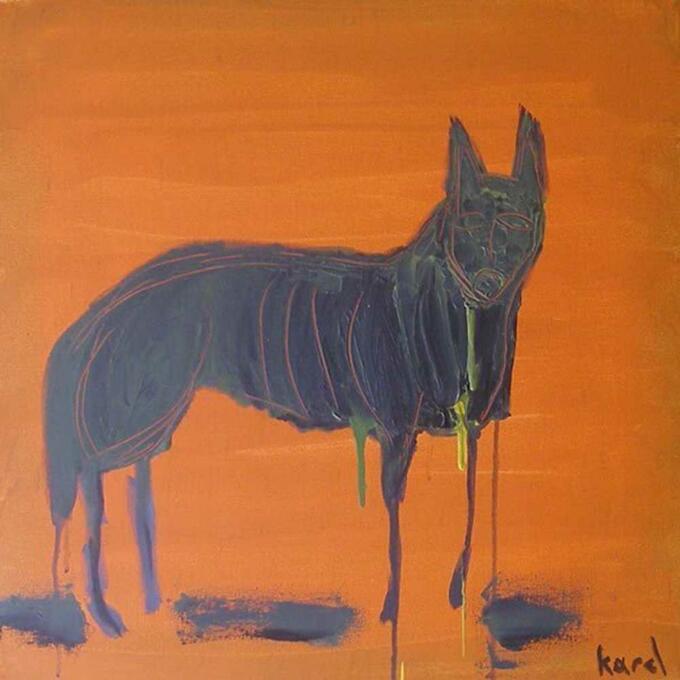lukisan anjing