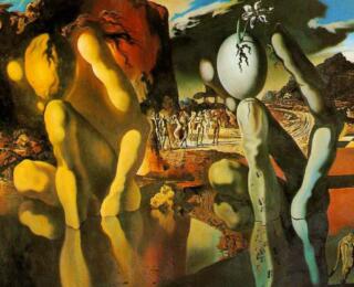 Lukisan Salvador Dali - Metamorphosis of Narcissus