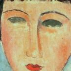 Young Brunette - Lukisan Modigliani