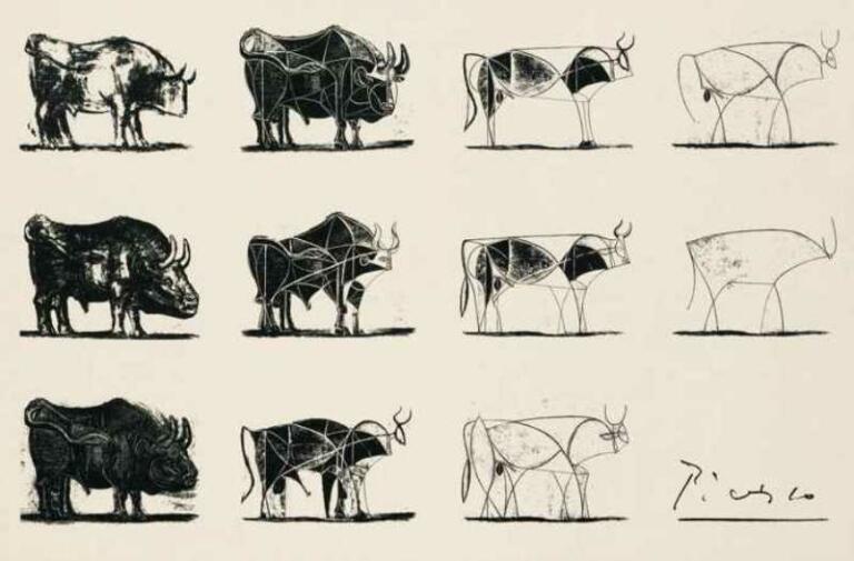 The Bull, Sketsa Picasso 1
