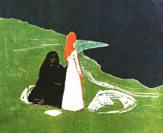 Karya Edvard Munch Twee vrouwen aan het strand