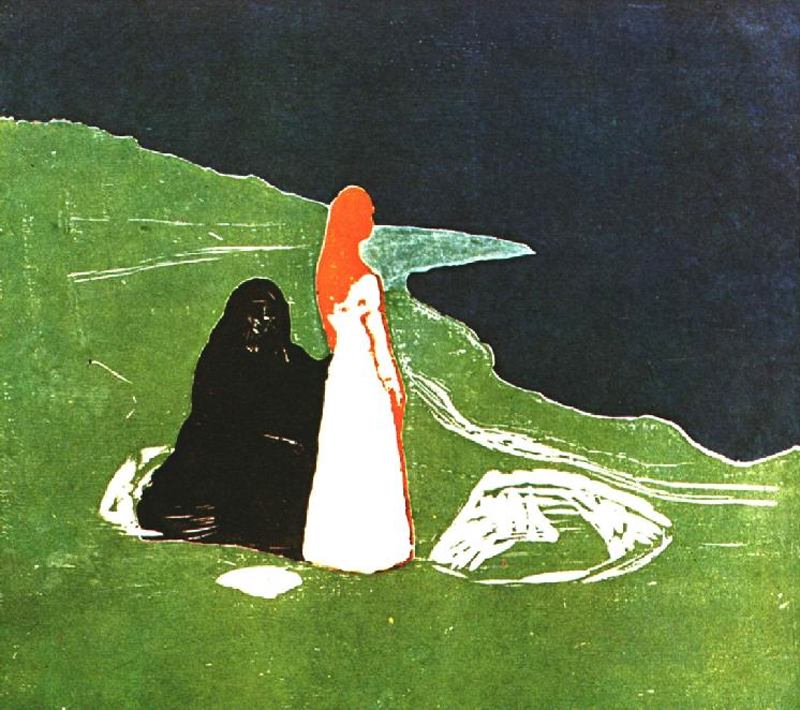 Karya Edvard Munch Twee vrouwen aan het strand